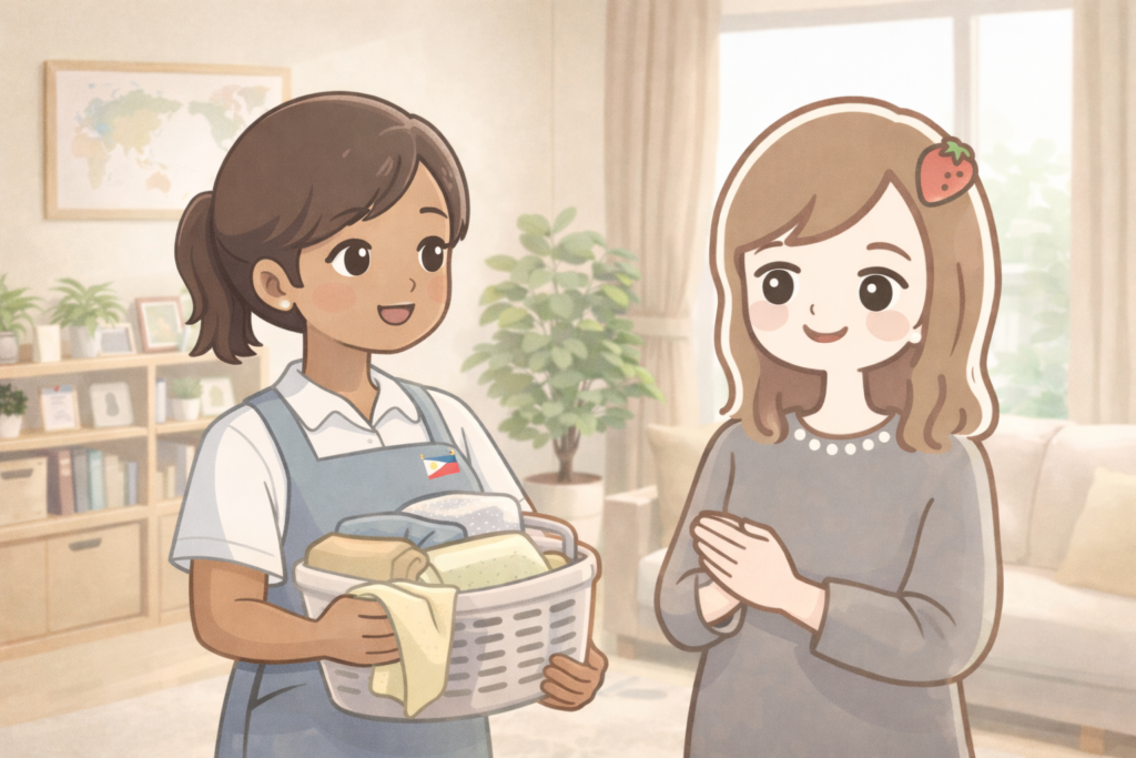 家事代行の外国人スタッフは日本語通じる？実際に利用して感じたコミュニケーションのコツのアイキャッチ画像