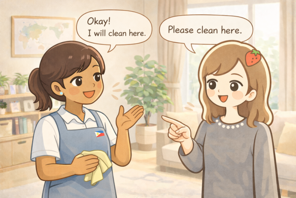 ③簡単な英語を使うのイメージ画像