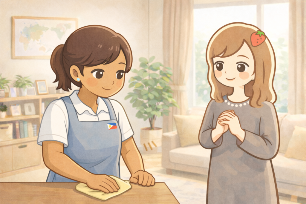 外国人スタッフでも安心して家事を任せられる理由のイメージ画像