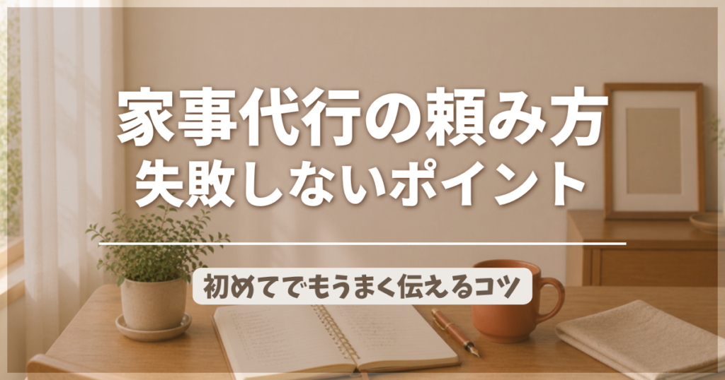 家事代行の頼み方とコツ 初めてでも失敗しないポイントの解説のアイキャッチ画像