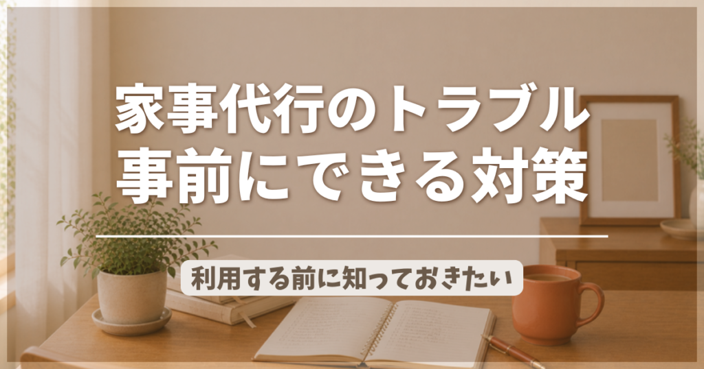 家事代行で起きやすいトラブルと事前にできる対策のアイキャッチ画像